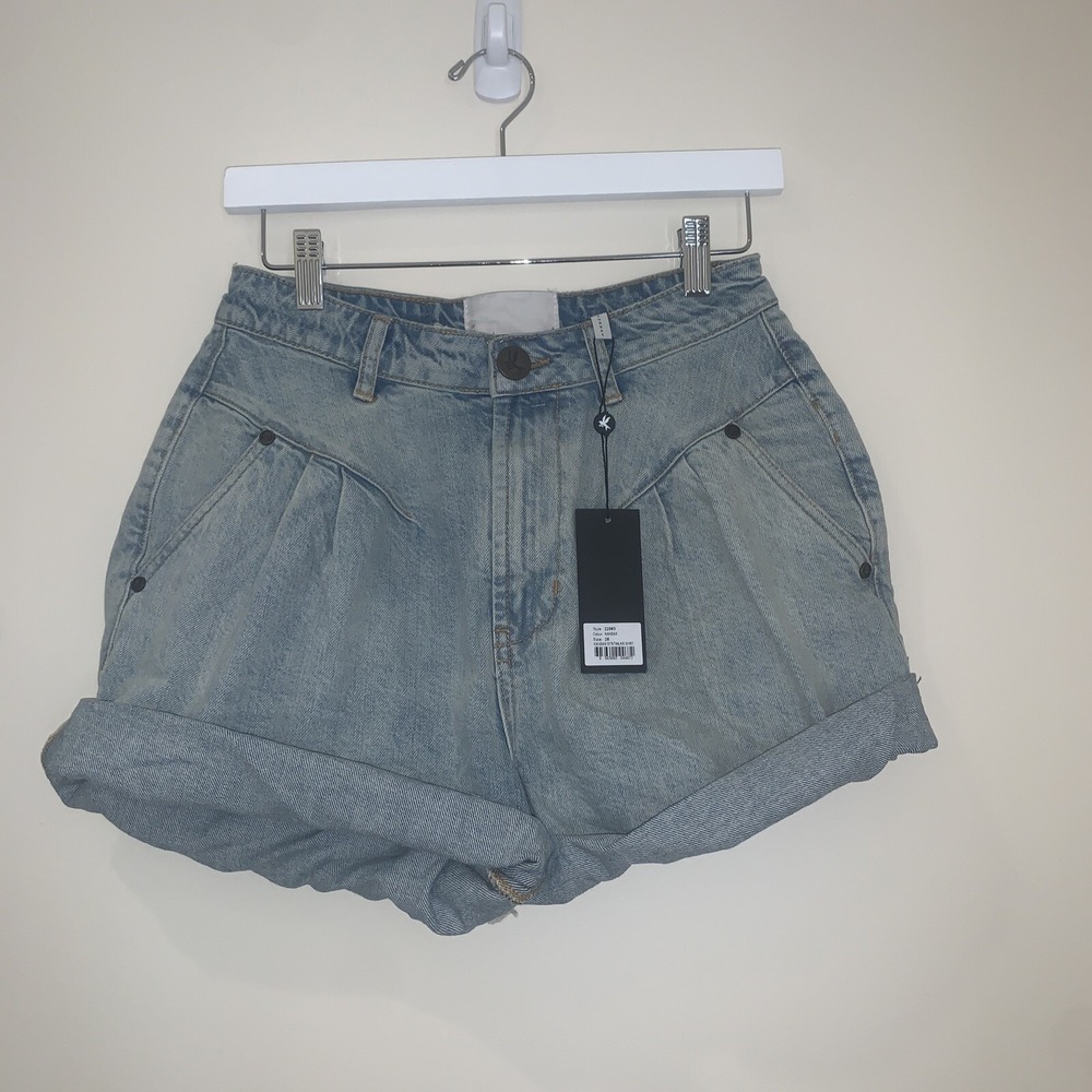 One‎ Teaspoon Kansas Street Walker Shorts 80s High Waist Denim Shorts 26
